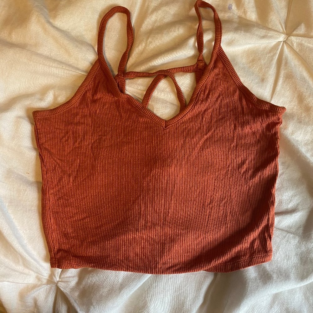 Blood Orange Cropped Tank Top